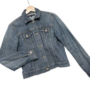 Denim Jean Jacket Theory Bergdorf Goodman Sz Medium Spring Lightweight